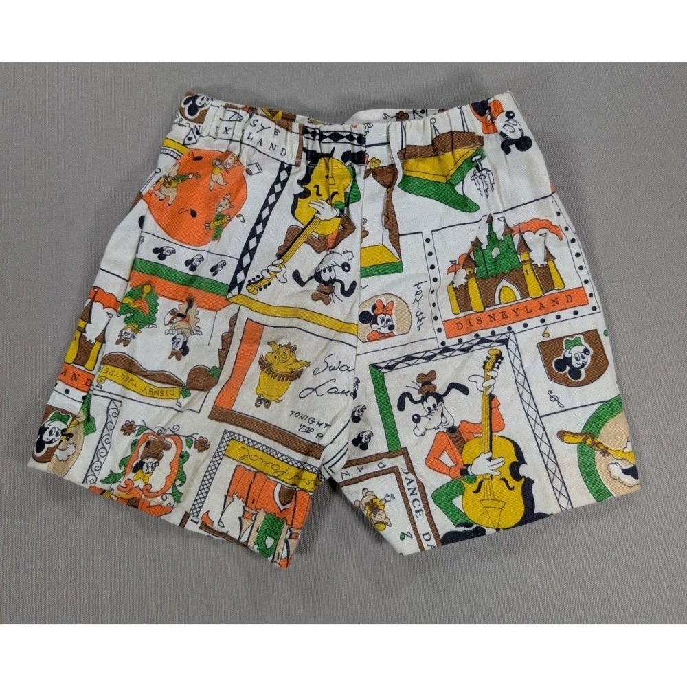 Vintage Disney Parks Kids Shorts Mickey Goofy Disneyland Music Dance 80s 90s